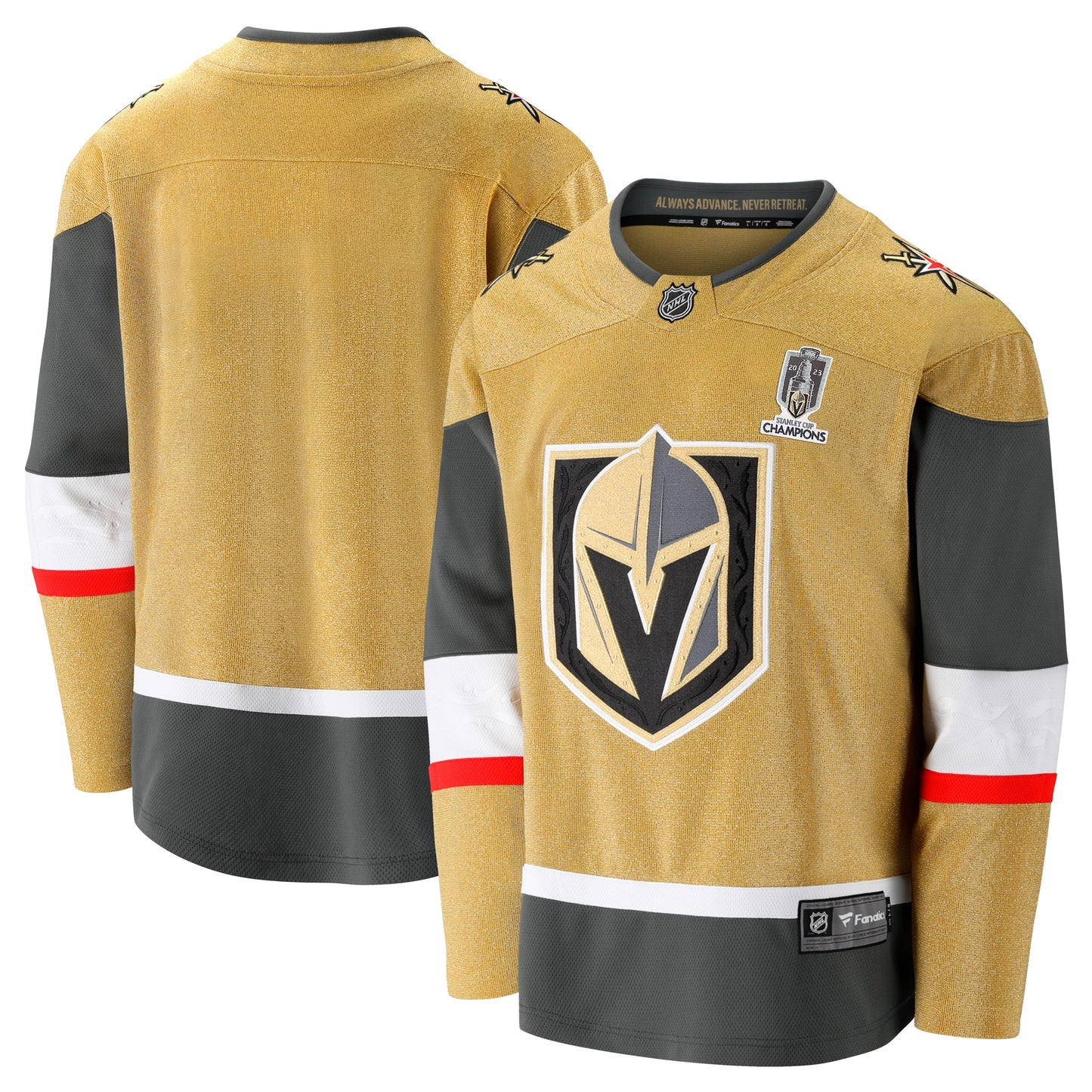 Vegas Golden Knights Fanatics Branded 2023 Stanley Cup Champions Home Breakaway Jersey - Gold
