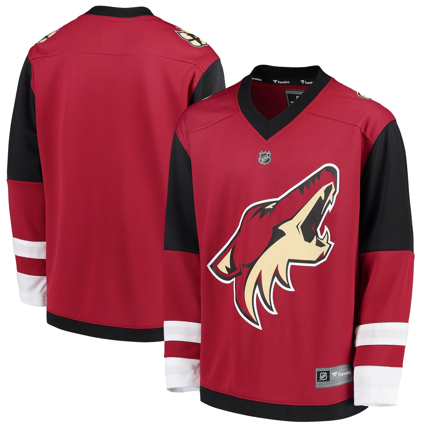 Arizona Coyotes Fanatics Branded Youth Home Replica Blank Jersey - Red
