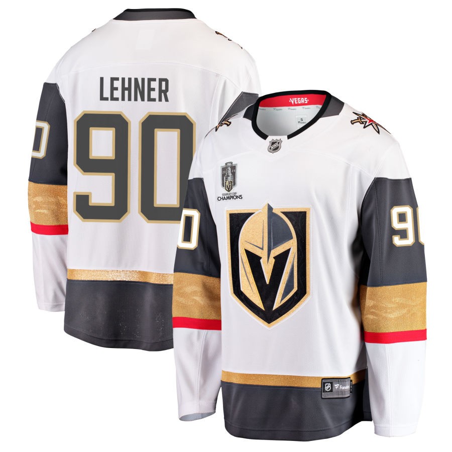 Robin Lehner  Vegas Golden Knights Fanatics Branded 2023 Stanley Cup Champions Away Breakaway Jersey - White