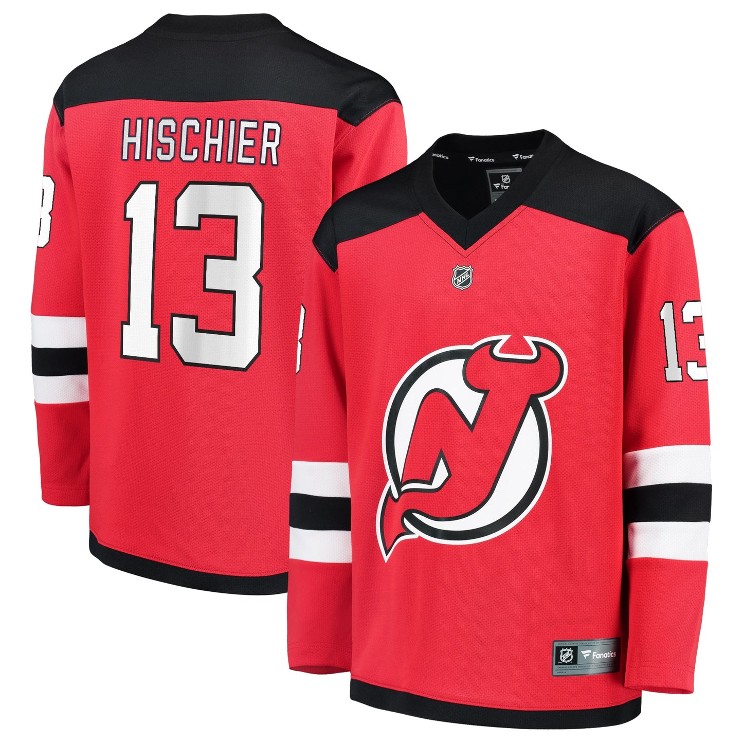 Nico Hischier New Jersey Devils Fanatics Branded Youth Replica Player Jersey - Red