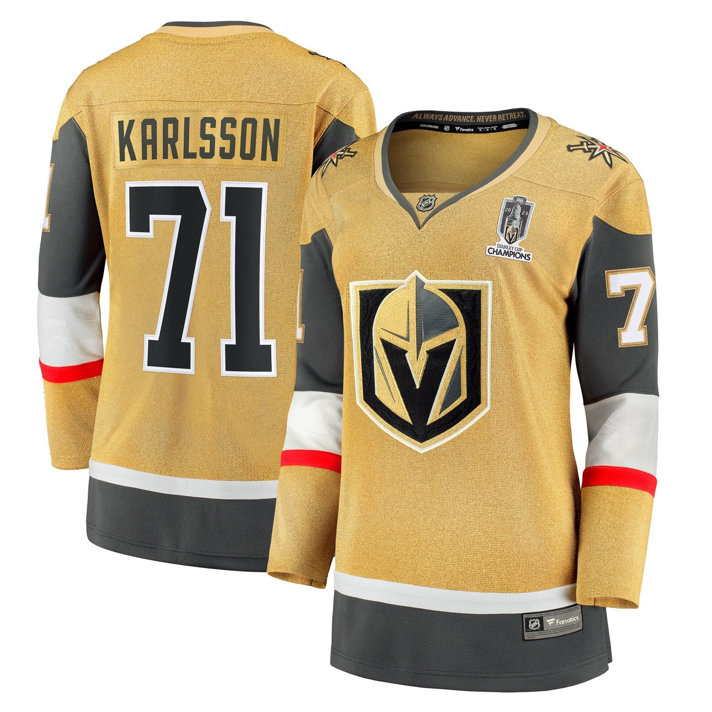 William Karlsson Vegas Golden Knights Fanatics Branded Women's 2023 Stanley Cup Champions Home Breakaway Player Jersey - Gold
