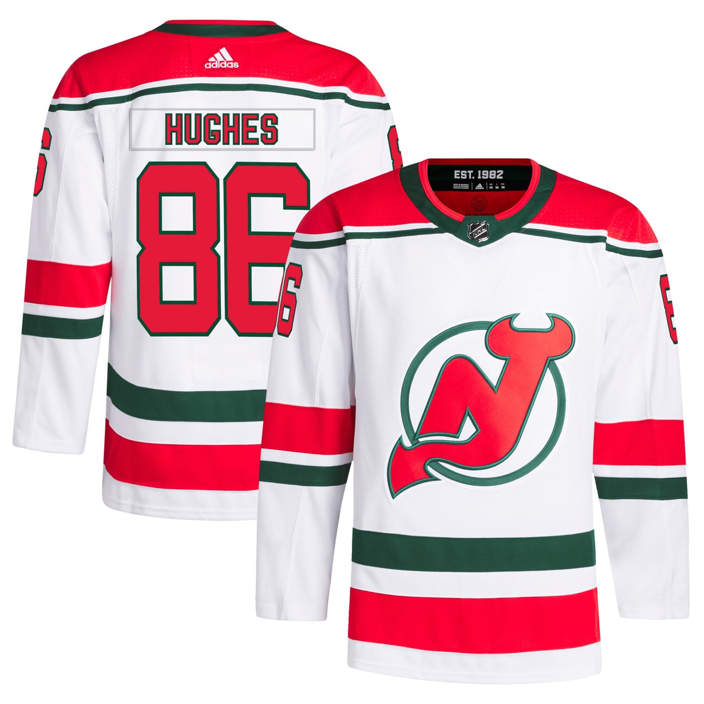 Jack Hughes New Jersey Devils adidas 2022/23 Heritage Primegreen Authentic Pro Jersey - White