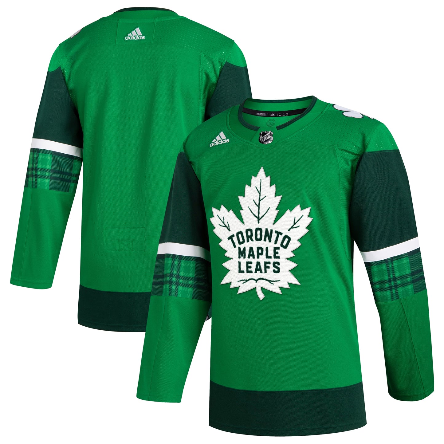 Toronto Maple Leafs adidas 2023 St. Patrick's Day Primegreen Authentic Jersey - Kelly Green