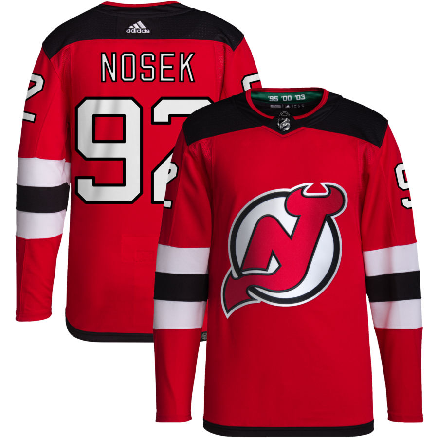 Tomas Nosek New Jersey Devils adidas Home Primegreen Authentic Pro Jersey - Red