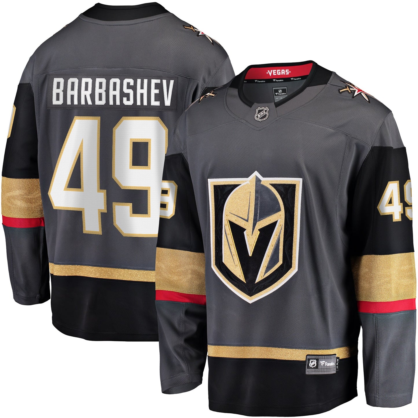 Ivan Barbashev Vegas Golden Knights Fanatics Branded Home Breakaway Jersey - Gray