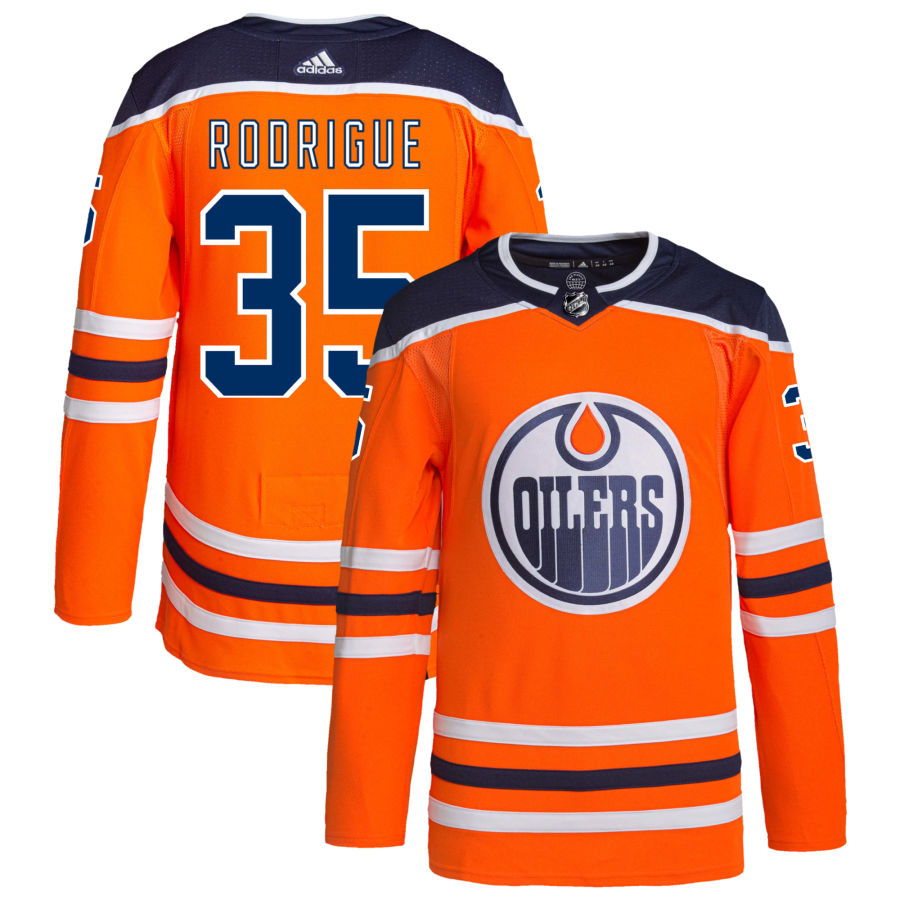 Olivier Rodrigue Edmonton Oilers adidas Home Authentic Pro Jersey - Orange