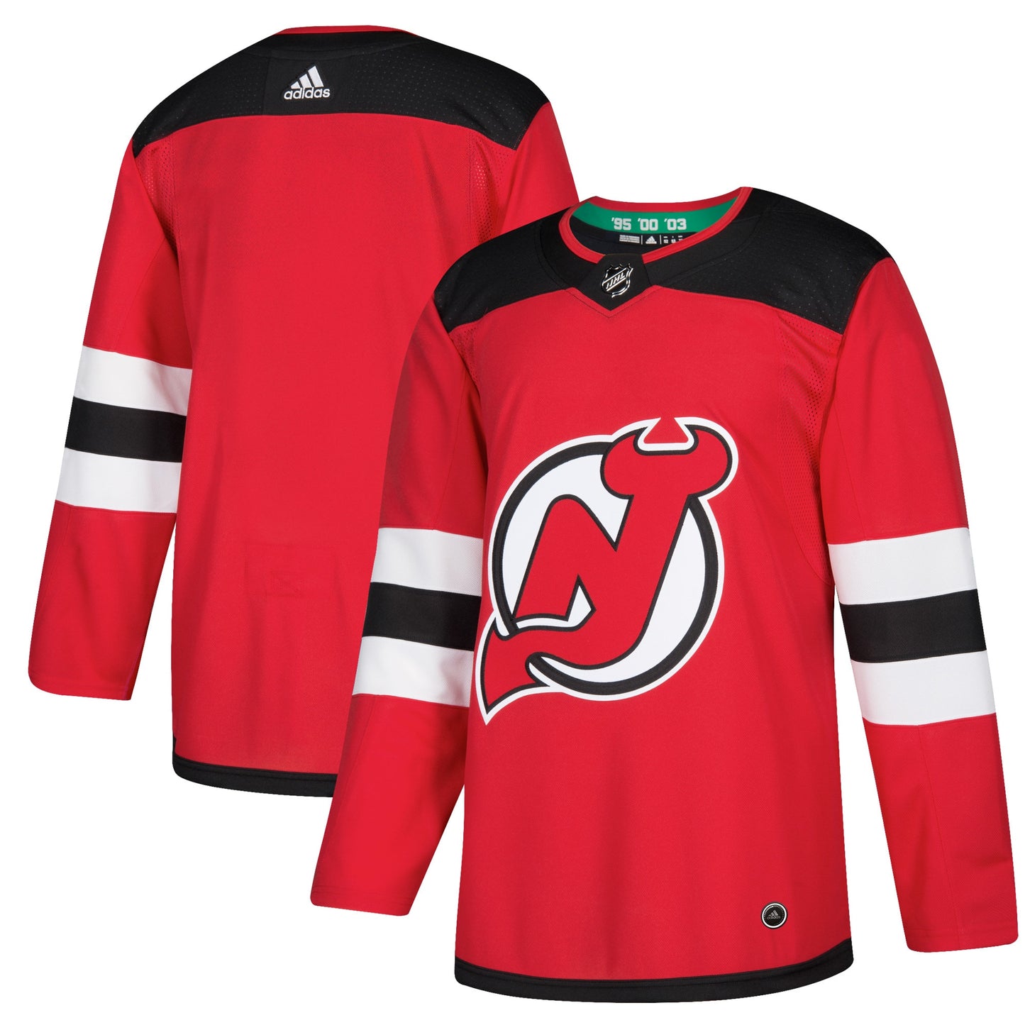 New Jersey Devils adidas Home Authentic Blank Jersey - Red