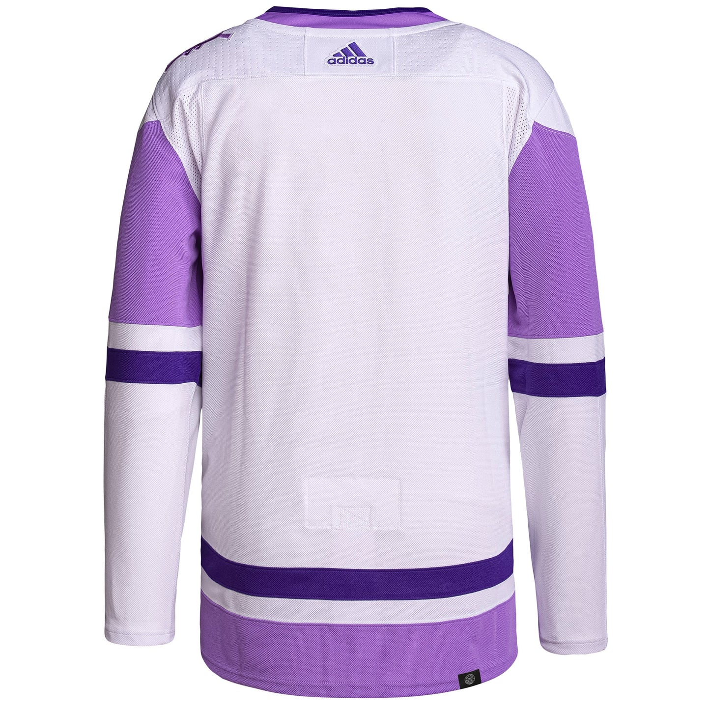 Toronto Maple Leafs adidas Hockey Fights Cancer Primegreen Authentic Blank Practice Jersey - White/Purple