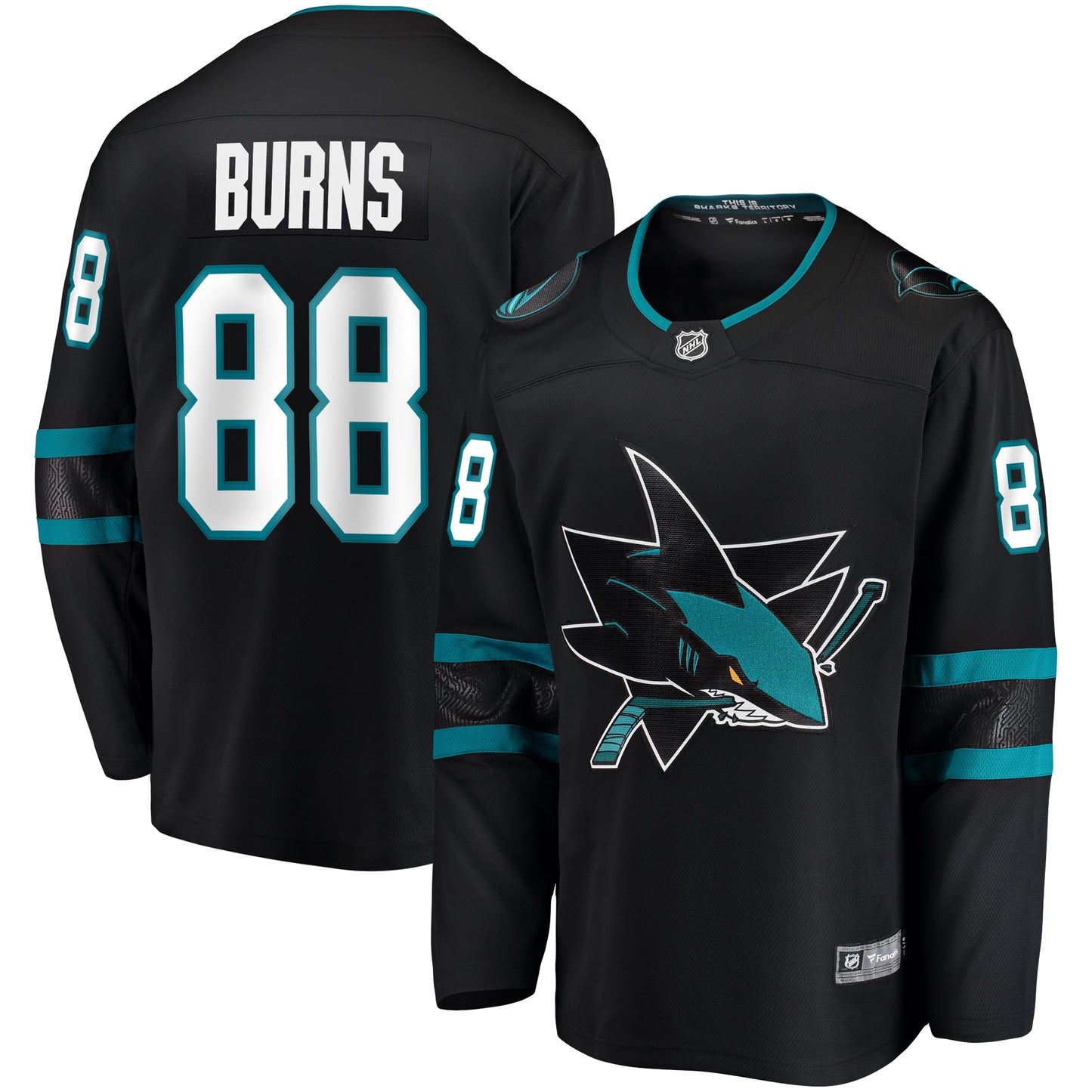 Brent Burns San Jose Sharks Fanatics Branded Alternate Breakaway Player Jersey - Black